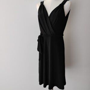 DKNY Black Sleeveless Midi Dress Small